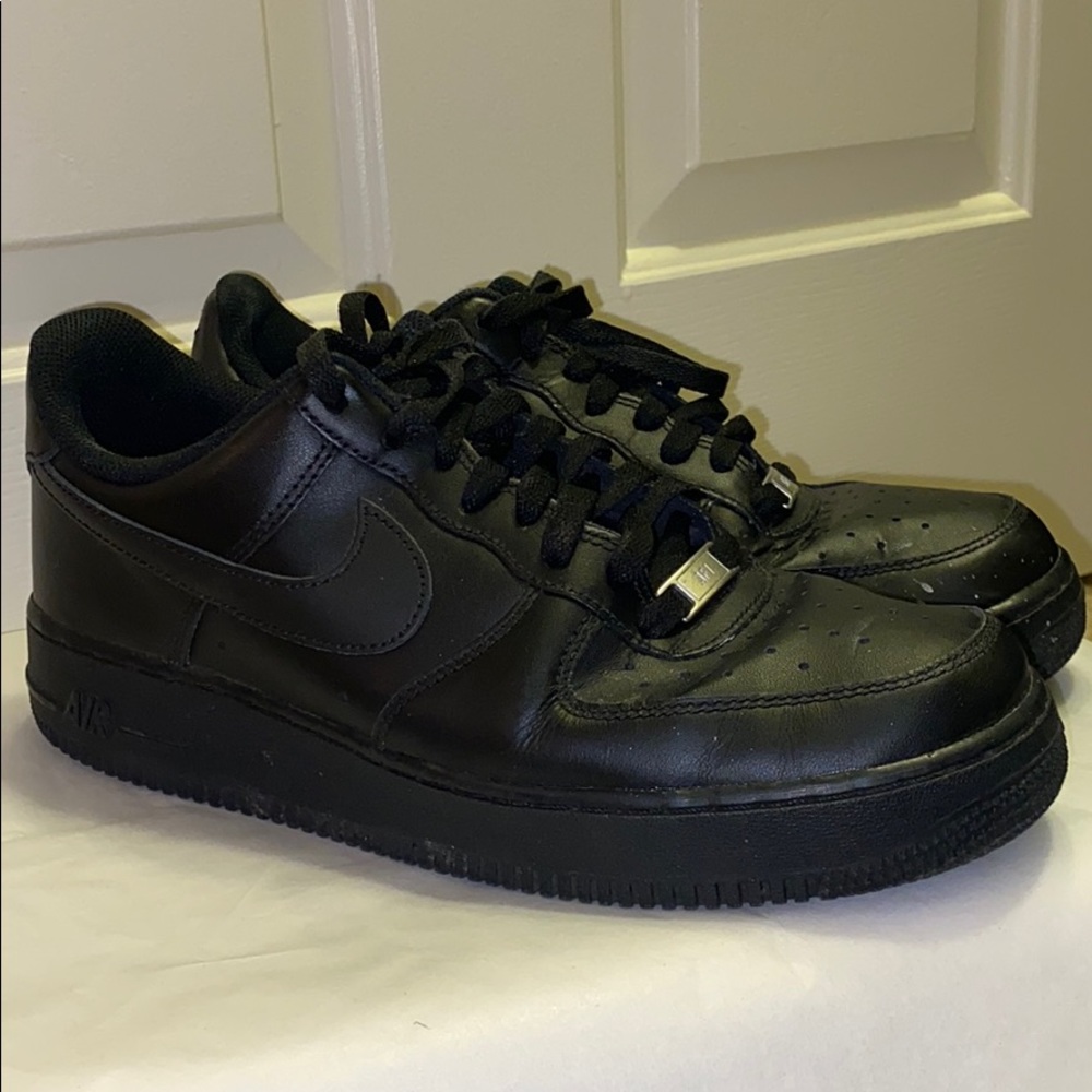 Nike Air Force 1. Color: Black. Size 9.